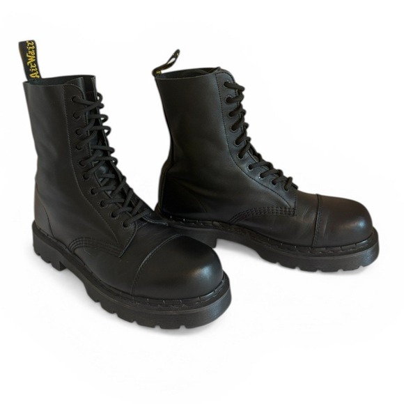 Dr. Martens Other - Dr. Martens 10934 Black Leather 10 Eye Cap Toe Combat Boots Mens 10 Womens 11